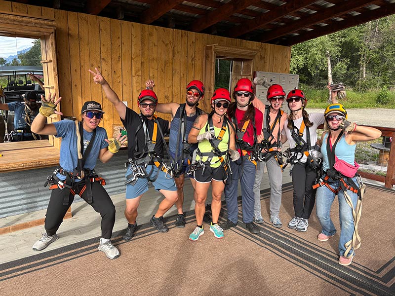 Professional guides, serious safety Alaska Zipline, Sunderland Ranch, ziplining, horseback riding, farm tours, gold panning, lodgestay, weddings & events, adventure park