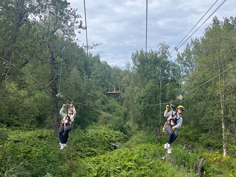 Views you won't find anywhere else Alaska Zipline, Sunderland Ranch, ziplining, horseback riding, farm tours, gold panning, lodgestay, weddings & events, adventure park
